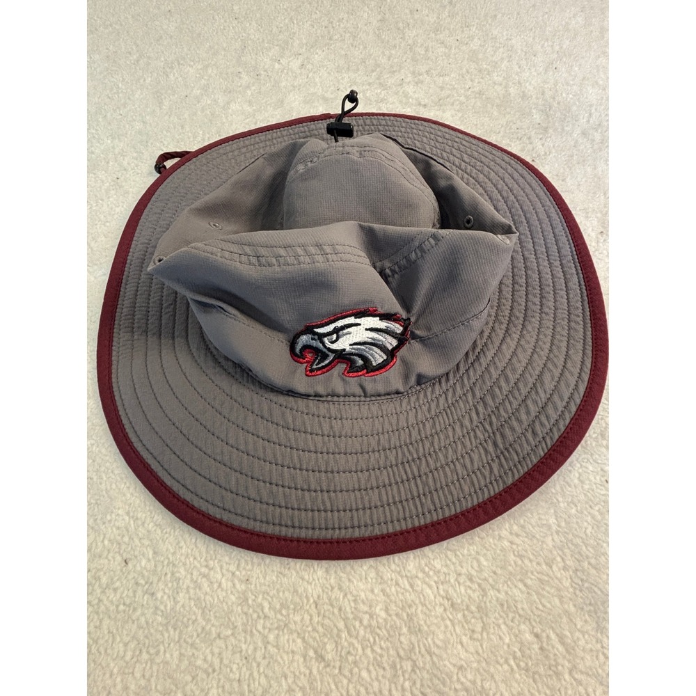 The Game Boonie Hat Grey Maroon Eagle Logo Wide Brim Sun Bucket Hat OSFM
